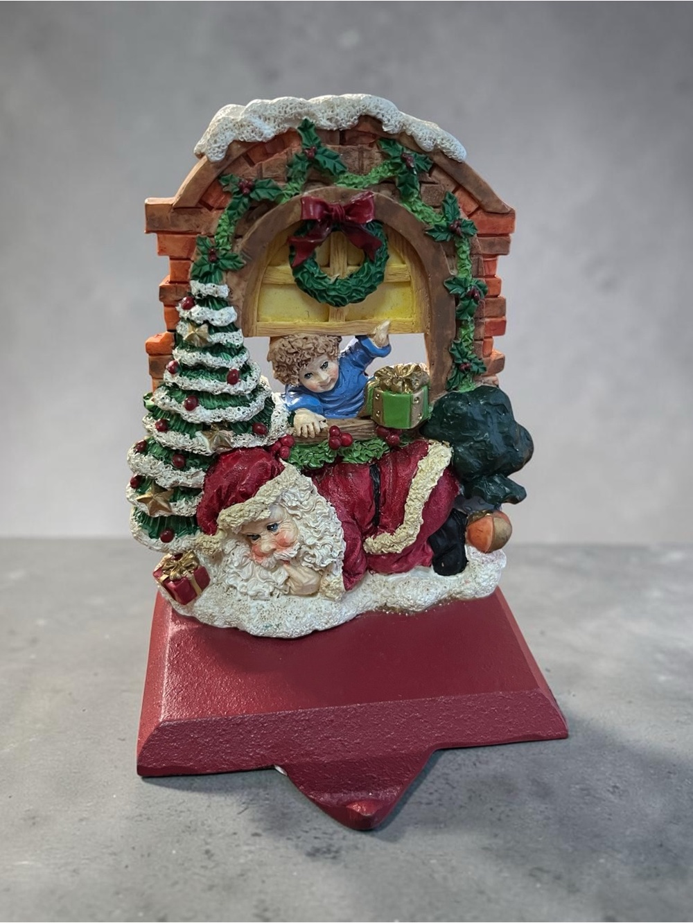 Vintage Christmas stocking holder